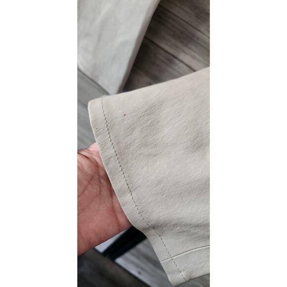 Ben Traverniti UNRAVEL PROJECT Ice Gray Leather Lace-Up Crop Pants Size 27 $2170 - Picture 6 of 8